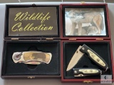 Two Wildlife Edition Folding Knives in Presentation Boxes
