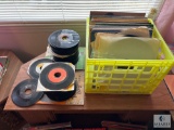 Large Lot of Mixed 45s and LPs