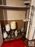 Large Lot of Lamps - Decorative, Floor and Table (NO SHIPPING)