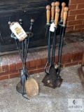 Two Sets of Fireplace Tools (NO SHIPPING)