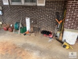 Outdoor Tool Lot - Air Tanks, Battery Operated Tools, Chainsaw (NO SHIPPING)