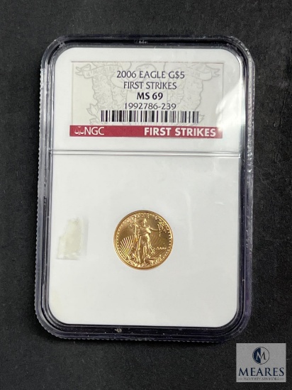 NGC Graded First Strikes 2006 1/10 Ounce $5 Gold Eagle - MS69