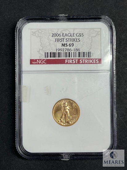NGC Graded First Strikes 2006 1/10 Ounce $5 Gold Eagle - MS69