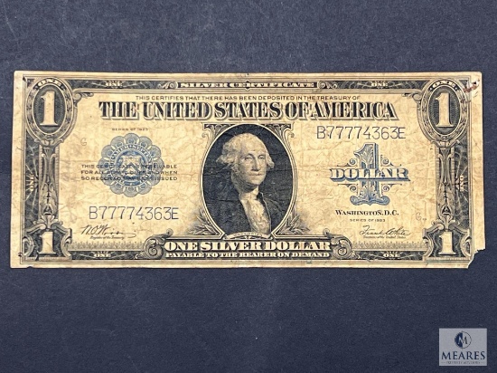 Series 1923 US Large Format $1 Silver Certificate