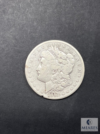 1892-CC Carson City Morgan Silver Dollar - Rim Ding - Cleaned