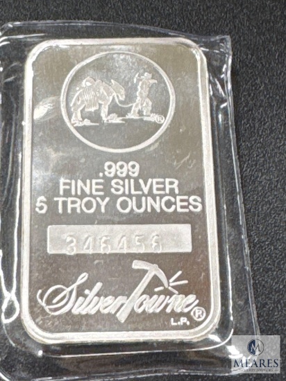 Five Troy Ounce .999 Fine Silver Ingot - SilverTowne