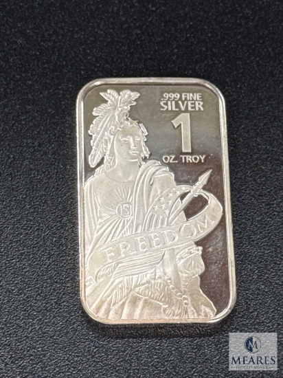 One Troy Ounce .999 Fine Silver Ingot