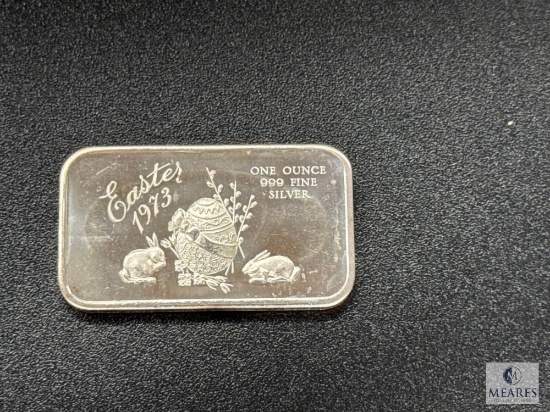 Easter 1973 One Ounce .999 Fine Silver Ingot