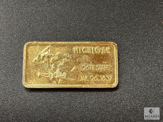 Michigan One Ounce .999 Fine Silver Ingot
