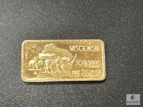 Wisconsin One Ounce .999 Fine Silver Ingot