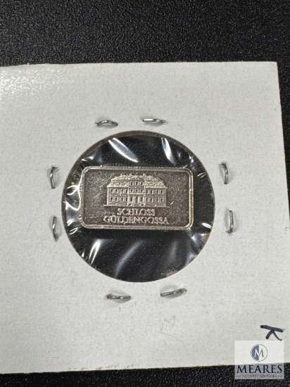 Geiger 5g Ingot - .999 Fine Silver - Schloss Guldengossa