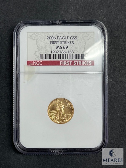 NGC Graded First Strikes 2006 1/10 Ounce $5 Gold Eagle - MS69