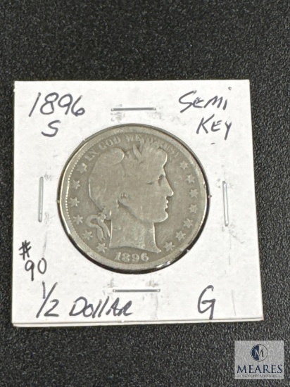 1896-S Barber Half Dollar