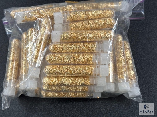 Group of Gold Flake Tubes for Jewelry or Plating