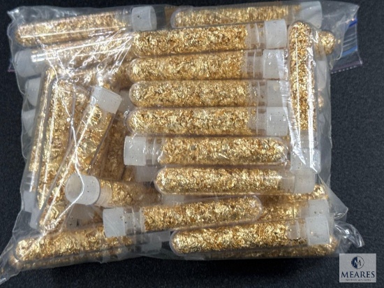 Group of Gold Flake Tubes for Jewelry or Plating