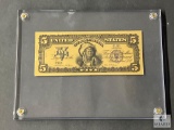 Gold Foil Note - 1899 Indian Chief $5 Silver Certificate
