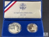 1986 US Mint Liberty Coin Dollar and Half
