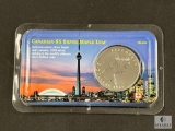 1989 Canadian $5 Maple Leaf - .9999 Fine Silver