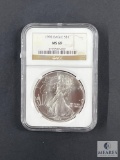 NGC Graded - 1992 American Silver Eagle - MS69