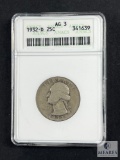 ANACS Graded - 1932-D Washington Quarter - AG3