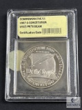 USCG Graded - 1987-S Constitution Commemorative Dollar - PR70 DCAM