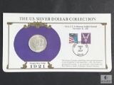 1921 Morgan Silver Dollar with Cancelled Stamp 11/11/07