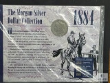 1884 Morgan Silver Dollar with Information Sheet