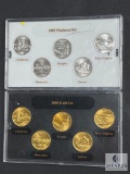 2005 Gold Plated and 2005 Platinum Plated Statehood Quarter Sets