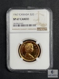 NGC Graded 1967 Canada $20 Gold Coin - SP67 Cameo