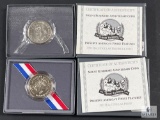 1991 US Mint Mount Rushmore Anniversary Commemorative Coins - UNC and Proof