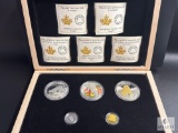 2014 Royal Canadian Mint Five-Coin Set with Platinum, Gold and Silver Coins