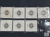 Group of Seven Mixed Date and Mint Mercury Dimes