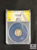 ANACS Graded - 1921-D Mercury Dime - AG3 Details - Cleaned