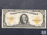 Series 1922 US $10 Large Format Gold Certificate with Cutting Error (Narrow Top)