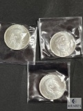 Three 1-ounce .999 Fine Silver Donald Trump Rounds