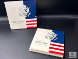 US Mint Bill of Rights Commemorative Proof Silver Half Dollar Coin and Stamp Set