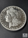 One Pound 1878 Morgan Head Silver Round - .999 Fine Silver