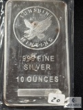 10 Ounce .999 Fine Silver Ingot - Sunshine Mining