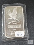Five Troy Ounce .999 Fine Silver Ingot - Eagle