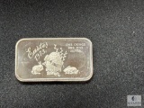 Easter 1973 One Ounce .999 Fine Silver Ingot