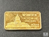 Washington 42nd State Commemorative 1-ounce .999 Fine Silver Ingot