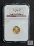 NGC Graded First Strikes 2006 1/10 Ounce $5 Gold Eagle - MS69