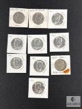 10 1964 90% Silver Kennedy Half Dollars