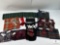 Collection of Traditional Scottish Kilts, Tartan Fabrics, and Accessories