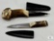 Set of Scottish Stag Antler Handled Knives with Ornate Details