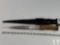 Unique Carved Dirk with Wooden Handle and Leather Sheath
