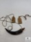 Vintage Black Powder Accessories: Powder Horn and Wooden Bullet Holders