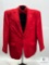 Vintage Freemason-Inspired Red Blazer with Accessories