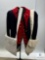 Elegant Navy and Red Historical Reenactment Jacket with Epaulette