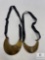 Vintage Brass Gorgets with Ribbon Ties
